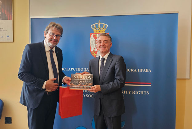  Ministar Tomislav Žigmanov primio u oproštajnu posetu šefa Misije Saveta Evrope u Beogradu Tobijasa Flesenkempera